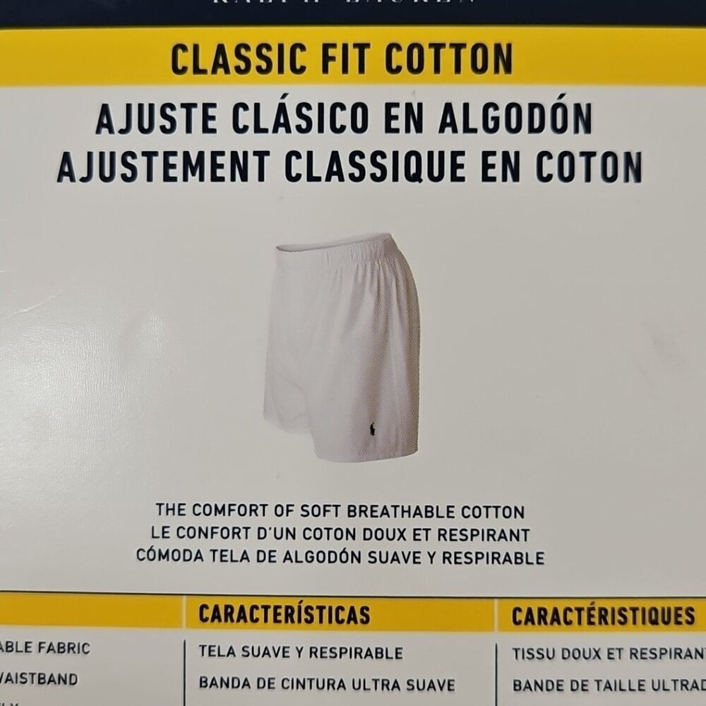 Polo Ralph Lauren Woven Boxers Men's Small Blue Classic NEW Cotton 3-Pack NIB - Picture 10 of 12